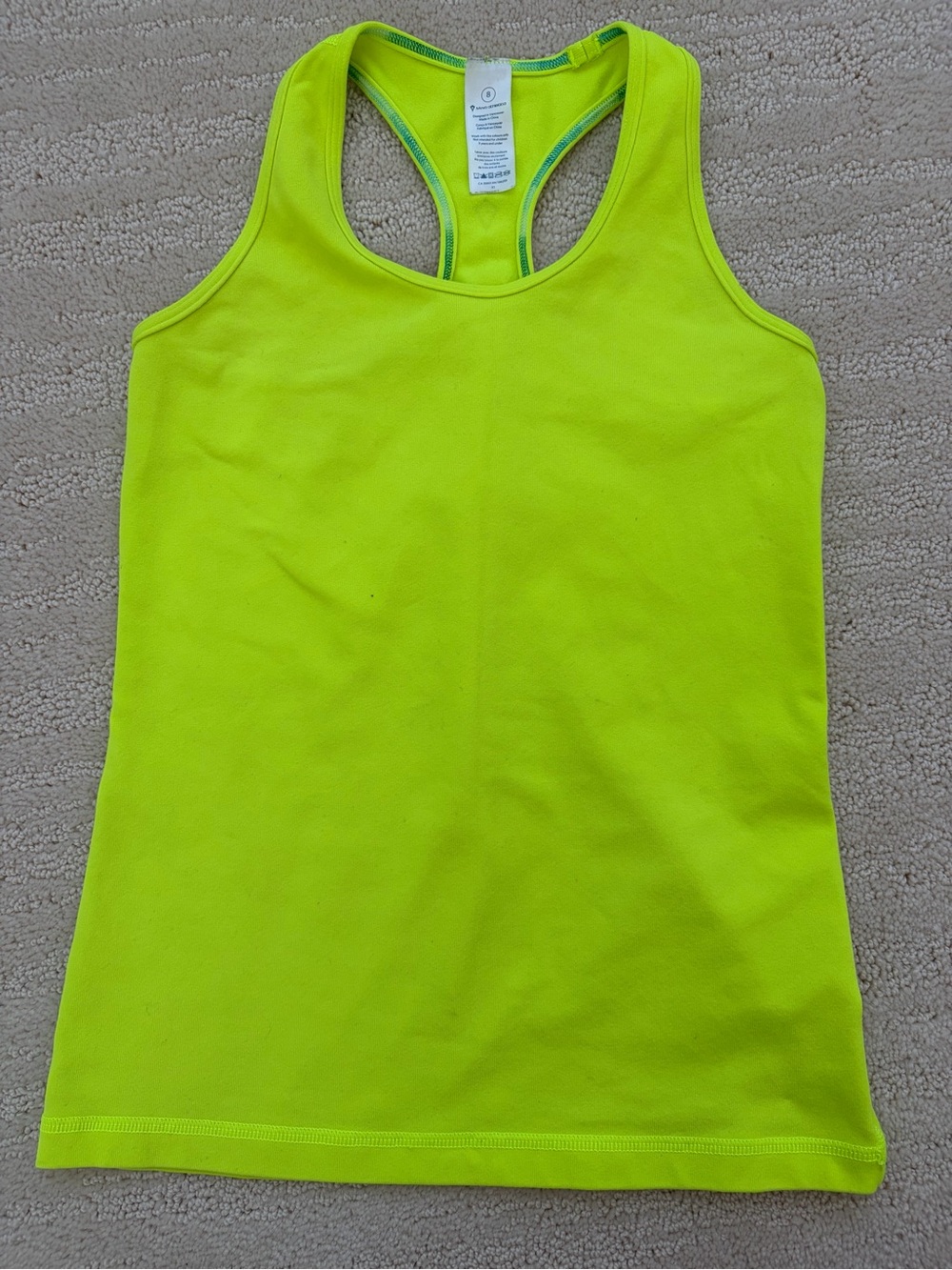 Ivivva Girl’s Neon Yellow Racerback Tank Top
